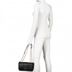 Umhängetasche Brass Nero, Farbe: schwarz, Marke: Valentino Bags, EAN: 8054942519139, Abmessungen in cm: 24.5x14.5x9, Bild 4 von 8