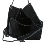 Tasche mit Wendefunktion Schwarz, Farbe: schwarz, Marke: Hausfelder Manufaktur, EAN: 4065646021396, Abmessungen in cm: 49x34x17, Bild 7 von 7