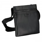 Umhängetasche Jareth Envelope Black, Farbe: schwarz, Marke: BOSS, EAN: 4063542969460, Abmessungen in cm: 22x21x2, Bild 2 von 6