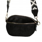Gürteltasche / Umhängetasche Velours Schwarz, Farbe: schwarz, Marke: Hausfelder Manufaktur, EAN: 4065646021488, Abmessungen in cm: 23x14x7, Bild 6 von 6