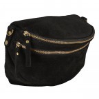 Gürteltasche / Umhängetasche Velours Schwarz, Farbe: schwarz, Marke: Hausfelder Manufaktur, EAN: 4065646021525, Abmessungen in cm: 22.5x16x13, Bild 2 von 6