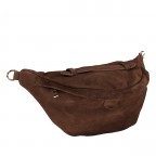 Gürteltasche / Umhängetasche Velours Dunkelbraun, Farbe: braun, Marke: Hausfelder Manufaktur, EAN: 4065646021532, Abmessungen in cm: 37x17x12, Bild 2 von 7