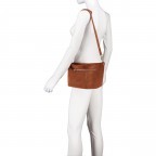 Umhängetasche Velours Cognac, Farbe: cognac, Marke: Hausfelder Manufaktur, EAN: 4065646021587, Abmessungen in cm: 24x19.5x9, Bild 5 von 7