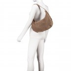 Beuteltasche Lifetime Sister Suede M Mocha, Farbe: taupe/khaki, Marke: Hey Marly, EAN: 4262391068489, Abmessungen in cm: 35.5x27x11.2, Bild 4 von 9
