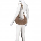 Beuteltasche Lifetime Sister Suede M Mocha, Farbe: taupe/khaki, Marke: Hey Marly, EAN: 4262391068489, Abmessungen in cm: 35.5x27x11.2, Bild 5 von 9