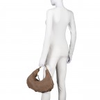 Beuteltasche Lifetime Sister Suede M Mocha, Farbe: taupe/khaki, Marke: Hey Marly, EAN: 4262391068489, Abmessungen in cm: 35.5x27x11.2, Bild 4 von 9