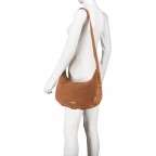 Beuteltasche Lifetime Sister Suede M Cognac, Farbe: cognac, Marke: Hey Marly, EAN: 4262391068717, Abmessungen in cm: 35.5x27x11.2, Bild 5 von 9