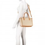 Handtasche Beige, Farbe: beige, Marke: Hausfelder Manufaktur, Abmessungen in cm: 28x22x14, Bild 6 von 7