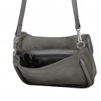 Umhängetasche Willow Crossbody Bag Suede Dark Grey, Farbe: grau, Marke: Abro, EAN: 4067278434032, Abmessungen in cm: 22x16.5x7.5, Bild 6 von 6