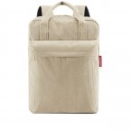 Rucksack Allday Backpack M Cord Sand, Farbe: beige, Marke: Reisenthel, EAN: 4012013739552, Abmessungen in cm: 30x39x13, Bild 1 von 3