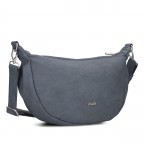 Beuteltasche Mademoiselle Halfmoon Bag M70 Nubuk Blue, Farbe: blau/petrol, Marke: Zwei, EAN: 4250257934320, Abmessungen in cm: 34x18x11, Bild 2 von 8