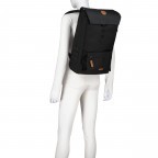 Rucksack City Medium Erevan mit zwei auswechselbaren Vortaschen Schwarz, Farbe: schwarz, Marke: Cabaia, EAN: 3701328372554, Abmessungen in cm: 27x43x16, Bild 6 von 8
