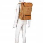 Rucksack City Medium Leeds mit zwei auswechselbaren Vortaschen Camel, Farbe: cognac, Marke: Cabaia, EAN: 3701328377177, Abmessungen in cm: 27x43x16, Bild 7 von 8