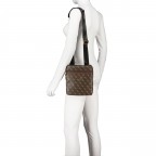Umhängetasche Milano mit Tabletfach Brown Ochre, Farbe: braun, Marke: Guess, EAN: 7626101550423, Abmessungen in cm: 20x23x3, Bild 3 von 7