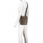 Umhängetasche Milano mit Tabletfach Brown Ochre, Farbe: braun, Marke: Guess, EAN: 7626101550423, Abmessungen in cm: 20x23x3, Bild 4 von 7