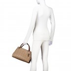 Handtasche Noelle Latte Logo Brown, Farbe: cognac, Marke: Guess, EAN: 0190231910138, Abmessungen in cm: 32x20x11.5, Bild 4 von 7