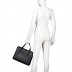 Handtasche Izzy Coal Logo, Farbe: anthrazit, Marke: Guess, EAN: 0190231910268, Abmessungen in cm: 33.5x26.5x13, Bild 4 von 7
