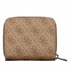 Geldbörse Laurel 4G-Logo Latte, Farbe: cognac, Marke: Guess, EAN: 0190231881681, Abmessungen in cm: 11x9.5x2, Bild 3 von 4