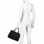 Handtasche Pansy mit zwei Schulterriemen Nero, Farbe: schwarz, Marke: Valentino Bags, EAN: 8054942607430, Abmessungen in cm: 29.5x21.5x14.5, Bild 5 von 9