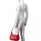 Beuteltasche Ruga Rot, Farbe: rot/weinrot, Marke: Hausfelder Manufaktur, EAN: 4065646021877, Abmessungen in cm: 28x18x7, Bild 4 von 8