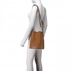 Beuteltasche Hellbraun, Farbe: braun, Marke: Hausfelder Manufaktur, EAN: 4065646021891, Abmessungen in cm: 23.5x27x16, Bild 5 von 7