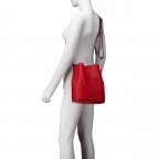 Beuteltasche Rot, Farbe: rot/weinrot, Marke: Hausfelder Manufaktur, EAN: 4065646021914, Abmessungen in cm: 23.5x27x16, Bild 6 von 7