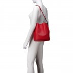 Beuteltasche Rot, Farbe: rot/weinrot, Marke: Hausfelder Manufaktur, EAN: 4065646021914, Abmessungen in cm: 23.5x27x16, Bild 4 von 7