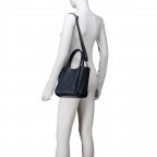 Handtasche mit herausnehmbarem Futteral Dunkelblau, Farbe: blau/petrol, Marke: Hausfelder Manufaktur, EAN: 4065646021938, Abmessungen in cm: 22x22x14, Bild 5 von 7