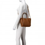 Handtasche mit herausnehmbarem Futteral Hellbraun, Farbe: braun, Marke: Hausfelder Manufaktur, EAN: 4065646021945, Abmessungen in cm: 22x22x14, Bild 6 von 7
