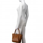 Handtasche mit herausnehmbarem Futteral Hellbraun, Farbe: braun, Marke: Hausfelder Manufaktur, EAN: 4065646021945, Abmessungen in cm: 22x22x14, Bild 4 von 7