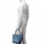 Handtasche mit herausnehmbarem Futteral Hellblau, Farbe: blau/petrol, Marke: Hausfelder Manufaktur, EAN: 4065646021952, Abmessungen in cm: 22x22x14, Bild 4 von 7