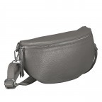 Gürteltasche mit Silberfittings Dunkelgrau, Farbe: grau, Marke: Hausfelder Manufaktur, EAN: 4065646021983, Abmessungen in cm: 25x14x8, Bild 2 von 6