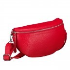Gürteltasche mit Silberfittings Rot, Farbe: rot/weinrot, Marke: Hausfelder Manufaktur, EAN: 4065646022027, Abmessungen in cm: 25x14x8, Bild 2 von 6
