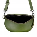 Gürteltasche mit Silberfittings Oliv, Farbe: grün/oliv, Marke: Hausfelder Manufaktur, EAN: 4065646022034, Abmessungen in cm: 25x14x8, Bild 6 von 6
