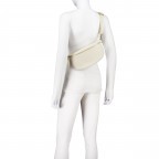 Gürteltasche / Umhängetasche mit Goldfittings Beige, Farbe: beige, Marke: Hausfelder Manufaktur, EAN: 4065646022058, Abmessungen in cm: 25x14x8, Bild 5 von 6