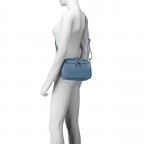 Umhängetasche Hellblau, Farbe: blau/petrol, Marke: Hausfelder Manufaktur, EAN: 4065646022126, Abmessungen in cm: 22x16x6.5, Bild 5 von 6