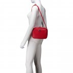 Umhängetasche Rot, Farbe: rot/weinrot, Marke: Hausfelder Manufaktur, EAN: 4065646022133, Abmessungen in cm: 22x16x6.5, Bild 4 von 6