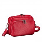 Umhängetasche Rot, Farbe: rot/weinrot, Marke: Hausfelder Manufaktur, EAN: 4065646022133, Abmessungen in cm: 22x16x6.5, Bild 2 von 6
