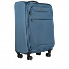 Koffer Magellan 086450 erweiterbar Größe 66 Graublau, Farbe: blau/petrol, Marke: Flanigan, EAN: 4048171010295, Abmessungen in cm: 46x66x26.5, Bild 2 von 5