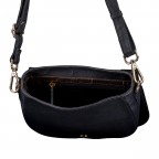 Satteltasche Nappa mit Goldfittings Schwarz, Farbe: schwarz, Marke: Hausfelder Manufaktur, EAN: 4065646020566, Abmessungen in cm: 20.5x18x7.5, Bild 6 von 6