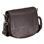 Satteltasche Nappa mit Goldfittings Dunkelbraun, Farbe: braun, Marke: Hausfelder Manufaktur, EAN: 4065646020573, Abmessungen in cm: 20.5x18x7.5, Bild 2 von 6