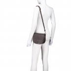 Satteltasche Nappa mit Goldfittings Dunkelbraun, Farbe: braun, Marke: Hausfelder Manufaktur, EAN: 4065646020573, Abmessungen in cm: 20.5x18x7.5, Bild 4 von 6