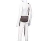 Satteltasche Nappa mit Goldfittings Dunkelbraun, Farbe: braun, Marke: Hausfelder Manufaktur, EAN: 4065646020573, Abmessungen in cm: 20.5x18x7.5, Bild 5 von 6