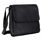 Umhängetasche Nappa mit Goldfittings Black, Farbe: schwarz, Marke: Hausfelder Manufaktur, EAN: 4065646020580, Abmessungen in cm: 26.5x24x6, Bild 2 von 6