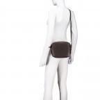 Umhängetasche Nappa Camera Bag mit Goldfittings Dunkelbraun, Farbe: braun, Marke: Hausfelder Manufaktur, EAN: 4065646020634, Abmessungen in cm: 22x17.5x5.5, Bild 5 von 6