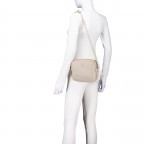 Umhängetasche Nappa Camera Bag mit Goldfittings Beige, Farbe: beige, Marke: Hausfelder Manufaktur, EAN: 4065646020627, Abmessungen in cm: 22x17.5x5.5, Bild 4 von 6
