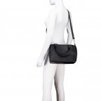 Handtasche Nappa Schwarz, Farbe: schwarz, Marke: Hausfelder Manufaktur, EAN: 4065646020672, Abmessungen in cm: 28x21x12, Bild 6 von 7