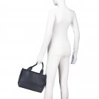 Handtasche Nappa Dunkelblau, Farbe: blau/petrol, Marke: Hausfelder Manufaktur, EAN: 4065646020689, Abmessungen in cm: 28x21x12, Bild 4 von 7