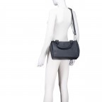 Handtasche Nappa Dunkelblau, Farbe: blau/petrol, Marke: Hausfelder Manufaktur, EAN: 4065646020689, Abmessungen in cm: 28x21x12, Bild 6 von 7