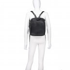 Rucksack Nappa Schwarz, Farbe: schwarz, Marke: Hausfelder Manufaktur, EAN: 4065646022539, Abmessungen in cm: 27x31x14, Bild 5 von 6
